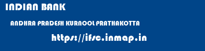 INDIAN BANK  ANDHRA PRADESH KURNOOL PRATHAKOTTA   ifsc code